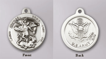 ST. MICHAEL US ARMY STERLING MEDAL