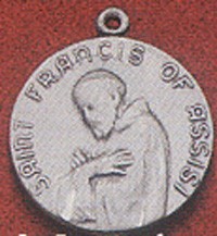 ST FRANCIS OF ASSISI STERLING SILVER MEDAL