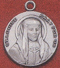 ST LOUISE STERLING SILVER MEDAL