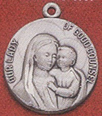 OUR LADY OF GOOD COUNCIL STERLING SILVER MEDAL