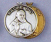 PADRE PIO STERLING SILVER MEDAL