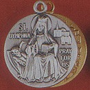 ST DYMPHNA STERLING SILVER MEDAL
