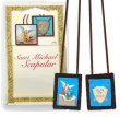 St Michael Brown Woven Scapular
