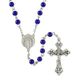 6 mm Blessed Mother Blue Rosary