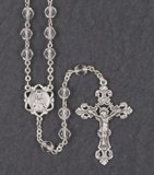 6 mm CRYSTAL ROUND BEAD ROSARY