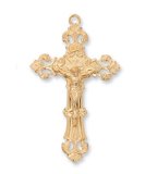 Gold over Sterling Silver Crucifix w/ 24" chain