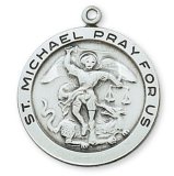 Sterling Silver St Michael w 24" chain