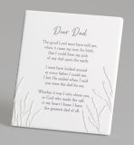 6"H Dear Dad Plaque with Easel