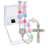 8MM FLORAL BEAD ROSARY