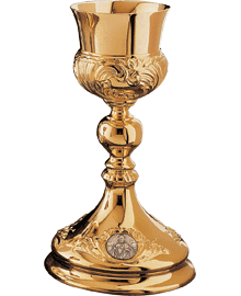 CHALICE W/SCALE PATEN STERLING SILVER 7oz CUP