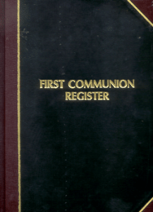 FIRST COMMUNION REGISTER