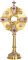 Monstrance with Red Stones and Crosses