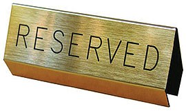 Reserved Signs & Ropes