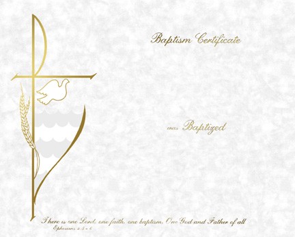BAPTISM CERTIFICATE - CREATE YOUR OWN