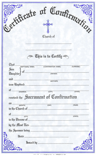 CONFIRMATION CERTIFICATE