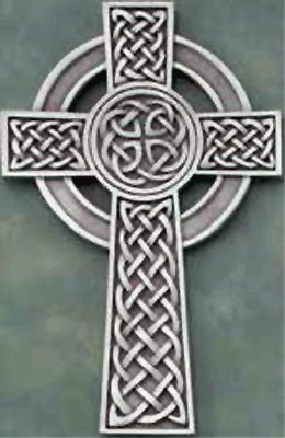 8 INCH PEWTER CELTIC WALL CROSS