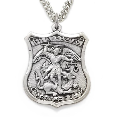 ST MICHAEL STERLING SILVER MEDAL