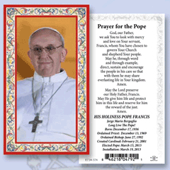 POPE FRANCIS HOLY CARD