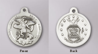 ST. MICHAEL US AIR FORCE STERLING MEDAL
