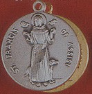 ST FRANCIS OF ASSISI GOLD FILLED MEDAL