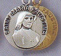 ST MARIA FAUSTINA STERLING SILVER MEDAL