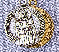 ST THOMAS THE APOSTLE STERLING SILVER MEDAL