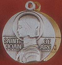 ST JOAN OF ARC STERLING SILVER MEDAL