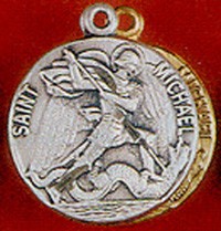 ST MICHAEL STERLING SILVER MEDAL