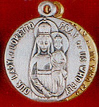 OUR LADY OF LORETTO STERLING SILVER MEDAL