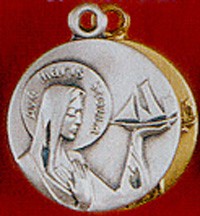 OUR LADY STAR OF THE SEA STERLING SILVER MEDAL