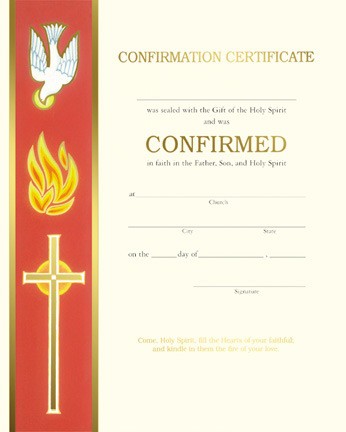 CONFIRMATION CERTIFICATE