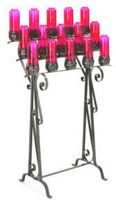WROUGHT IRON LEAF TYPE STAND