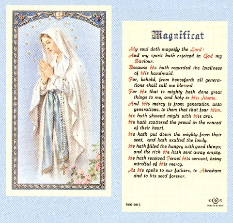 MAGNIFICAT HOLY CARD
