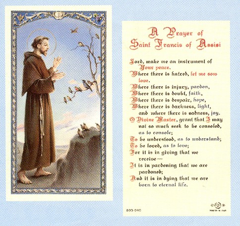 ST FRANCIS PRAYER FOR PEACE