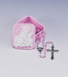 PINK CATS EYE ROSARY