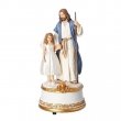 MUSICAL CHRIST WITH COMMUNION GIRL STATUE