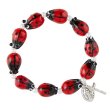 Ladybug Stretch Rosary Bracelet