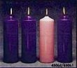 ADVENT CANDLES 3 X 12 PURPLE/PINK