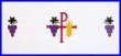 CHI RHO GRAPES & WHEAT EMBROIDERED ALTAR CLOTH