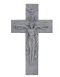Trinity Crucifix 15" H gray stone finish