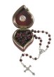 MADONNA ROSE SCENTED ROSARY W HEART CASE