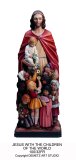 Jesus with Children of the World by Demetz Art Studio ®