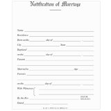Notification of Marriage, Simple Form