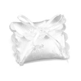 WHITE BROCADE ROSARY CASE