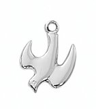 STERLING SILVER HOLY SPIRIT  MEDAL 18" STAINLESS CHAIN