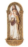 7.25 INCH SACRED HEART OF JESUS HOLY WATER FONT