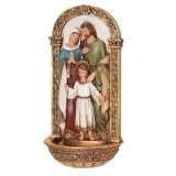 7 3/4 INCH HOLY FAMILY HOLY WATER FONT