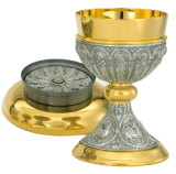 CHALICE STERLING CUP WITH BOWL PATEN, 2-Tone, 12 oz