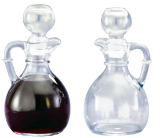 CRUETS 6 OZ GLASS (PAIR), optional tray
