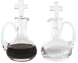 CRUETS WITH CROSS STOPPERS 6 OZ (Pair)